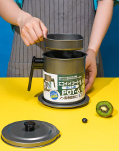 日本KOMEKI.215AA.不粘滤渣油壶 家用炸猪油回收储存油罐 大容量