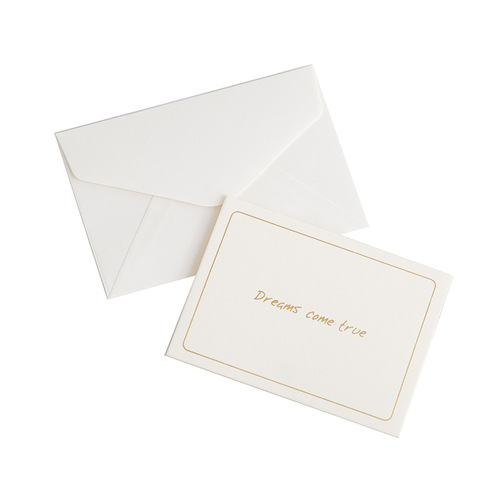 Simple Korean bronzing creative birthday Dragon Boat Festival thank you message graduation small card simple greeting card envelope
