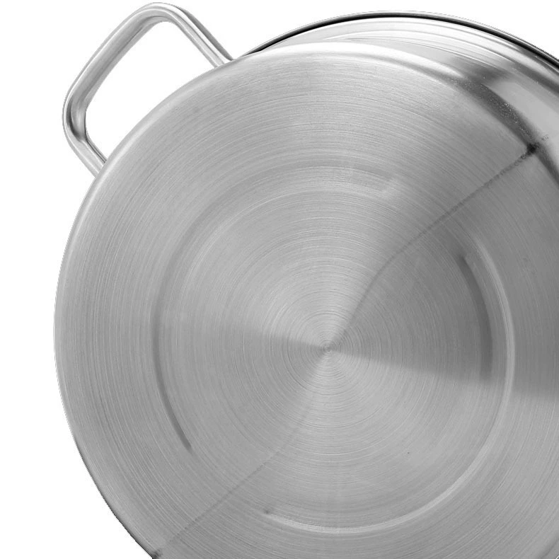Hot pot, 304 stainless steel divided two‑flavor pot, glass lid, 26–32 cm, induction compatible