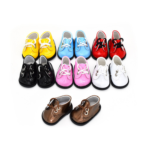 5cm baby shoes, star doll idol cute lace-up small leather shoes, 20cm cotton doll doll toy shoes