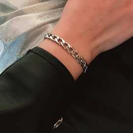 非主流简约夸张潮男女合金手链  厂家直供个性潮酷链条百搭