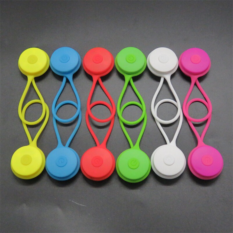 Round silicone LED backpack light outdoor hiking safety night warning light flashing zipper light running light Round silicone LED backpack light outdoor hiking safety night warning light flashing zipper light running light