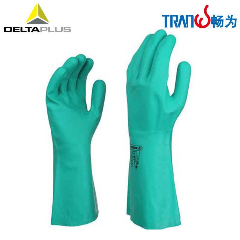 代尔塔 201802 丁腈防化耐磨防油防滑棉衬里食品防滑防化手套
