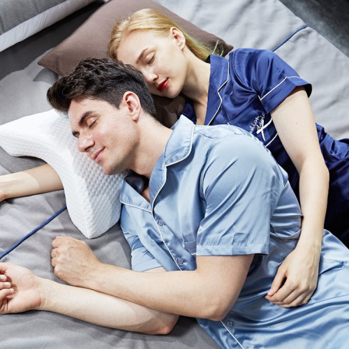 X Zero Pressure Couple Dual Hug Pillow, 6-in-1 Slow Recovery Memory Foam U-Shaped Sleep Pillow, Heart-Shaped Leg Guard Cushion