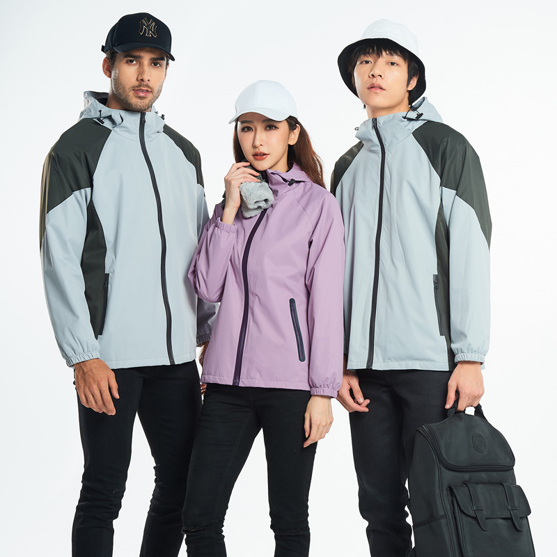 Strictly selected single-layer jacket men's sports outdoor wear-resistant breathable Men's fashionable printable logo waterproof windbreaker women's mountaineering clothes