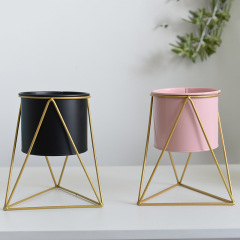 L Nordic iron flowerpot retro old stand creative succulent potted plant simple balcony desktop flower stand