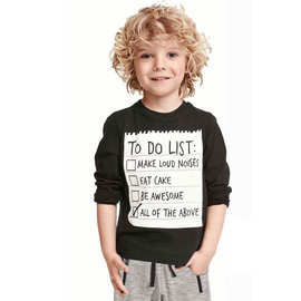 2025跨境童套装欧美黑色字母运动拉链裤休闲T恤+童裤套装两件套