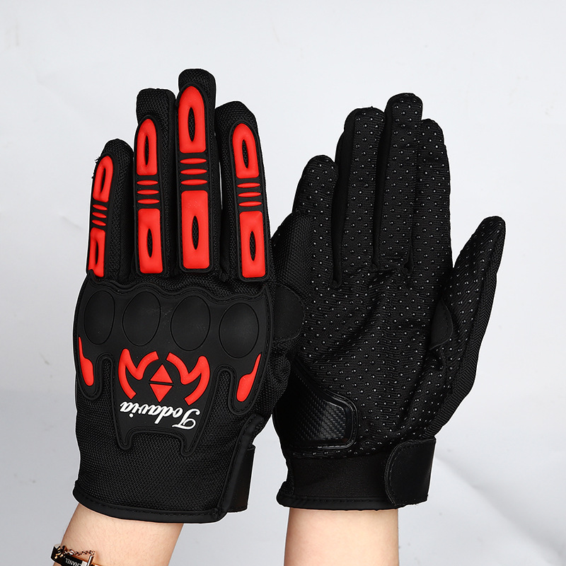 Nuevos guantes guantes de motocicleta guantes de protección puño anti-caída de carreras de carretera anti-caída guantes resistentes al desgaste