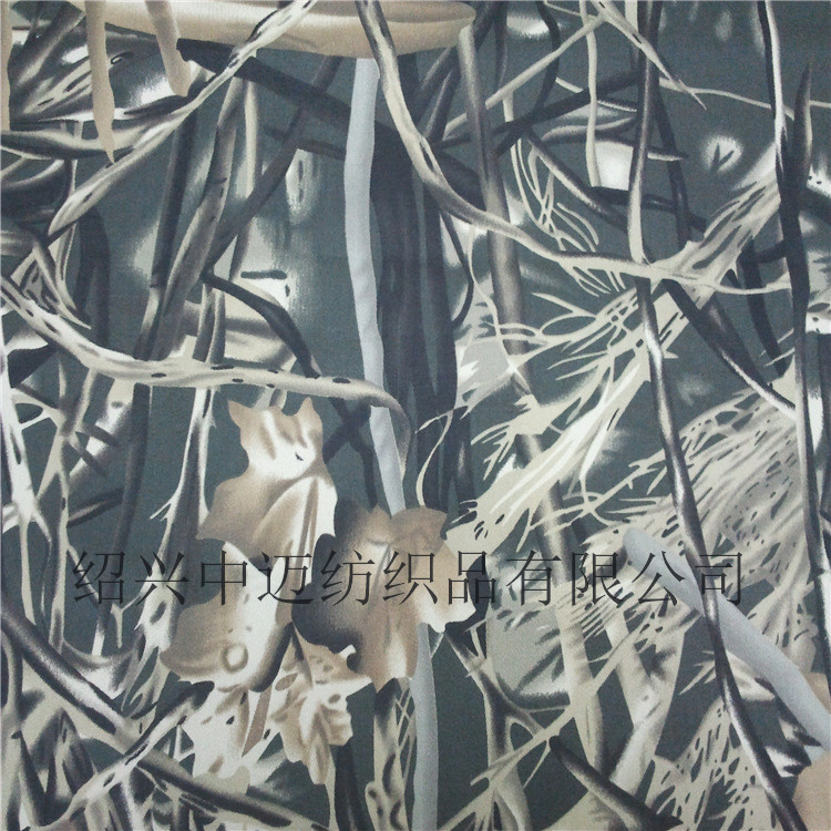 工厂直销 TC活性迷彩印花  大树迷彩印花  树叶迷彩印花 树枝印花