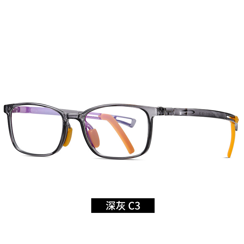 Nuevos niños anti-azul gafas de luz TR5109 niños y niñas de dos colores marco gafas lisas con cubierta de pie antideslizante ajustable