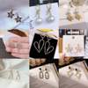 Earrings heart shaped, fashionable trend silver needle, internet celebrity, silver 925 sample, wholesale