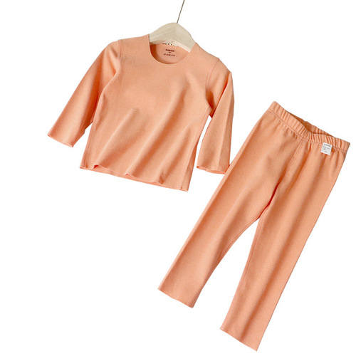 Large Size Children's Thermal Underwear  Autumn and Winter Baby Plush Warm Suit New Autumn Clothes and Autumn Pants One Piece Dropshipping