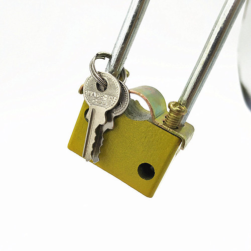 Bicycle U-shaped lock extended padlock fixed bicycle old-fashioned bicycle mortise lock U-shaped lock box cabinet iron lock chain lock