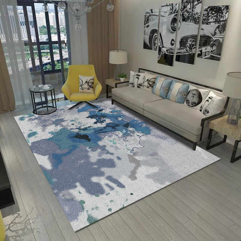 Alfombra nórdica sala de estar sofá mesa de café manta moderna minimalista Luz de lujo Casa dormitorio totalmente cubierto área grande puerta mat image 17