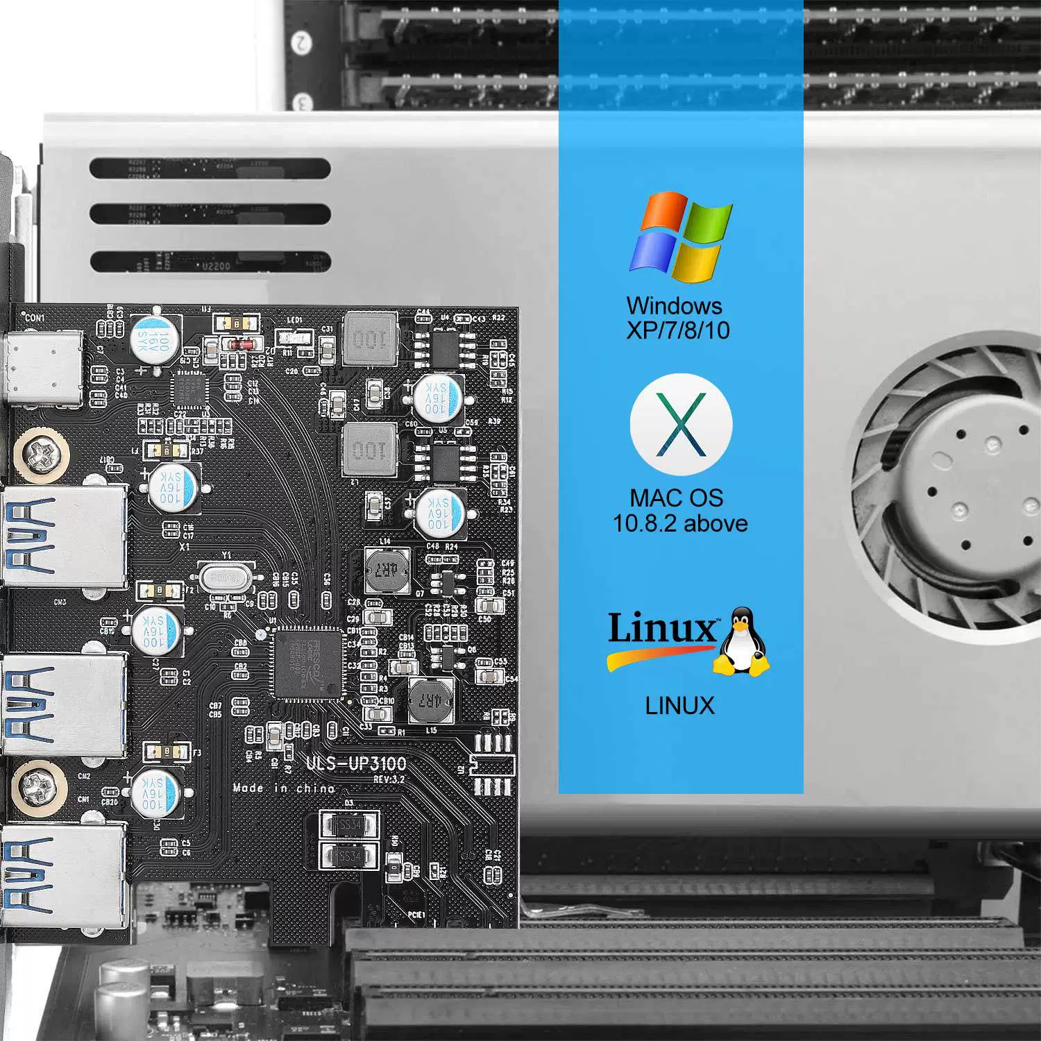 PCI-E к USB 3.0 type-C USB 3.0 расширительная карта \ удобна в использовании без внешнего источника питания