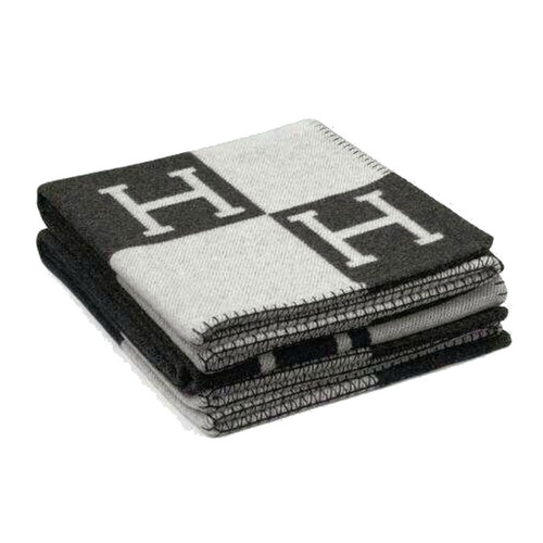 Gift woven striped H shawl Little Times Palace Ming Guli same style flying blanket airplane blanket thick wool blanket