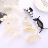 Hairgrip from pearl, brand big crab pin, shark, hair accessory, new collection, South Korea