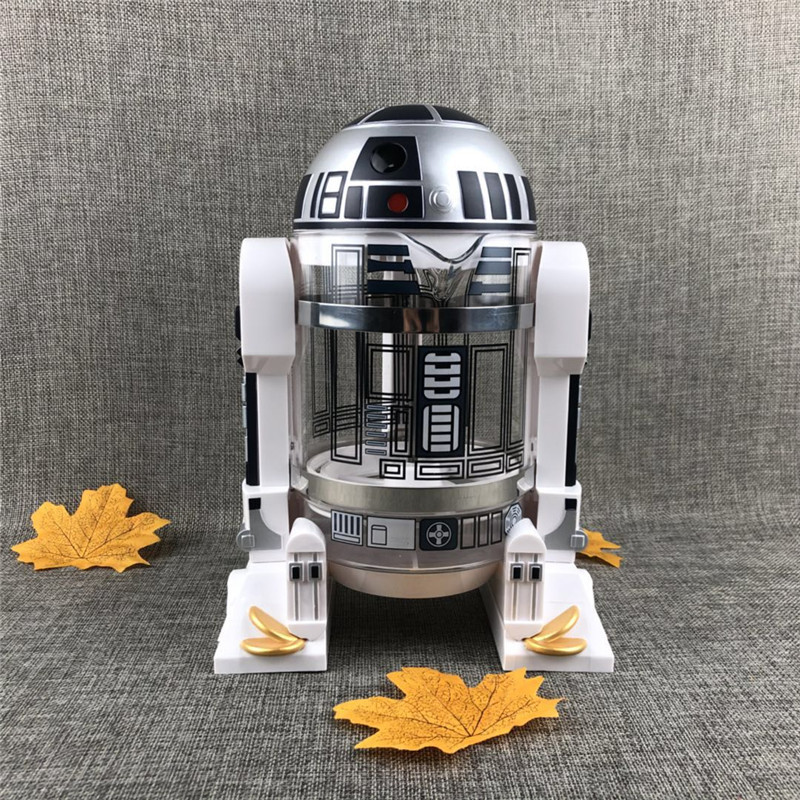 Star Wars robot R2-D2 cafetera hogar mini mano cafetera Mocha prensa francesa regalo