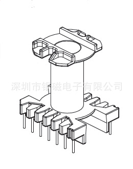 ER35/EC35骨架YC-ER-3502-1 7+7P BOBBIN,变压器骨架，电感底座