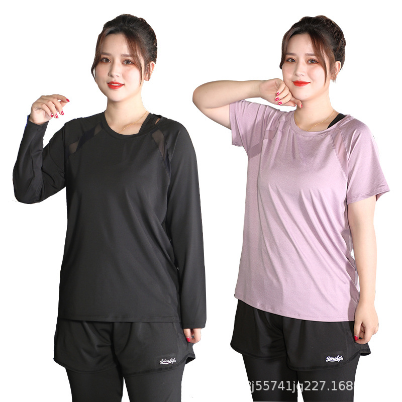 Verano nuevo adelgazamiento más tamaño deportes traje de fitness ropa yoga Sala suelta gordito chica