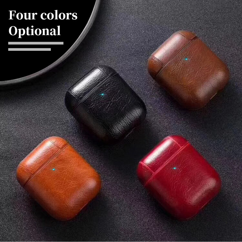 Suitable for Apple 123Rd Generation Earphone Shell Leather Earphone Cover Pc Inner Shell AirPods Pro Leather Case Pu Protective Cover