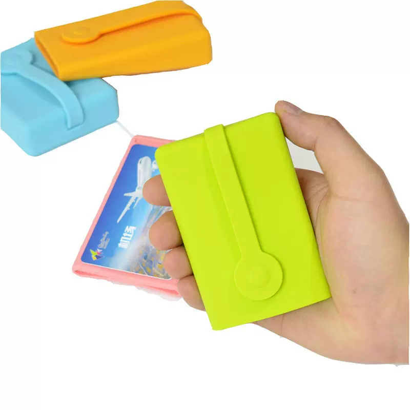 日常用大容量硅胶钥匙包日韩风硅胶手拿钥匙包清新暗扣插卡钥匙包