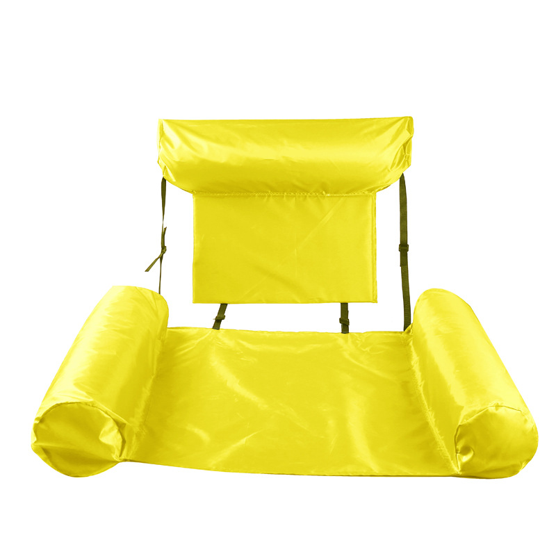 Transfronterizo Amazon nuevo anillo de natación respaldo de agua reclinable cama flotante inflable anillo de natación hamaca Plegable flotante fila