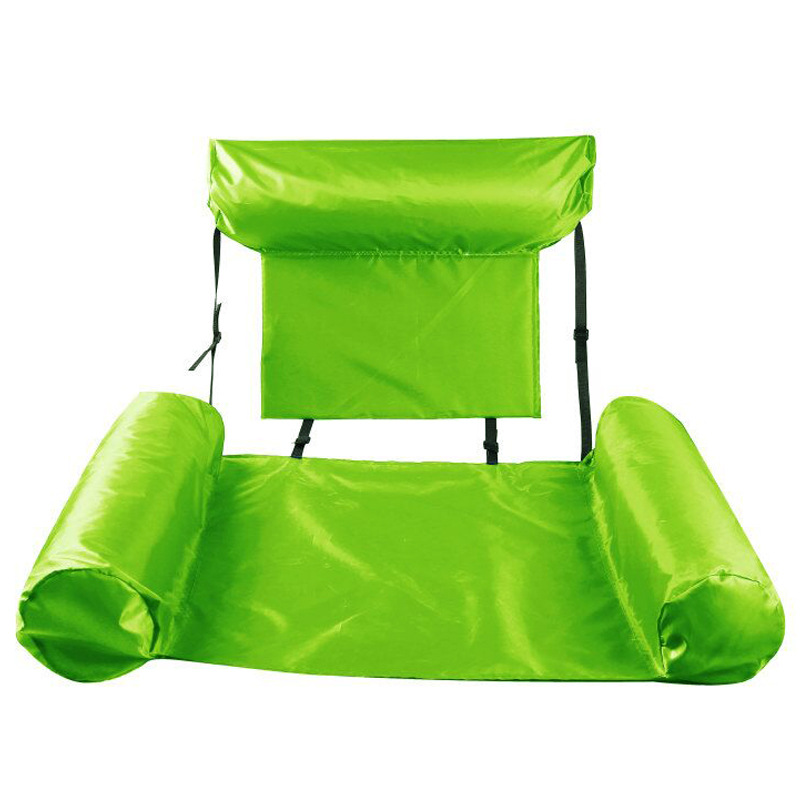Transfronterizo Amazon nuevo anillo de natación respaldo de agua reclinable cama flotante inflable anillo de natación hamaca Plegable flotante fila