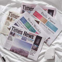 北歐風英文裝飾報紙 ins擺拍英文報紙拍照道具 復古英文包裝報紙