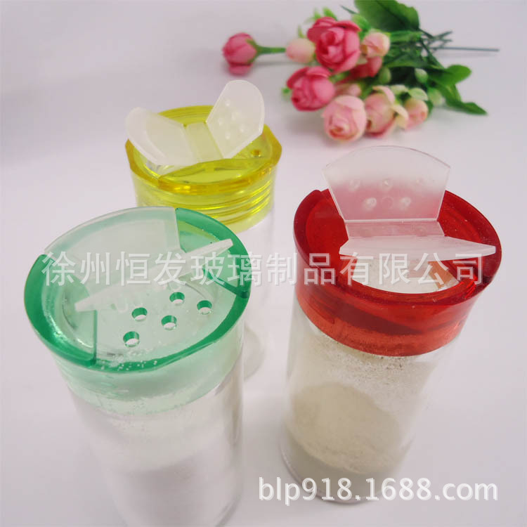 厂家直销蝴蝶盖椒盐玻璃罐调味瓶 100ml胡椒粉玻璃瓶含盖
