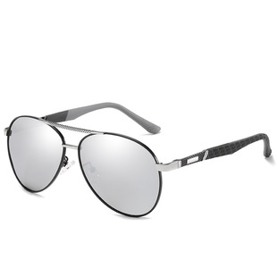 New Men's Fashion Sunglasses Retro Toad Goggles Double Beam Trendy Polarized Color Changing Driving Sunglasses Women's 8060