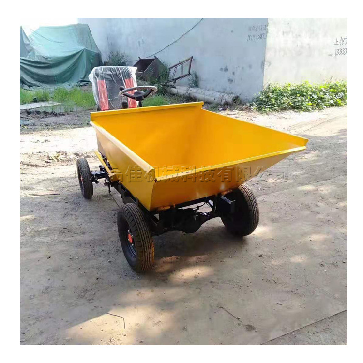 座驾式四轮拉灰车  混凝土砂浆运输小推车 建筑工地电动运输车