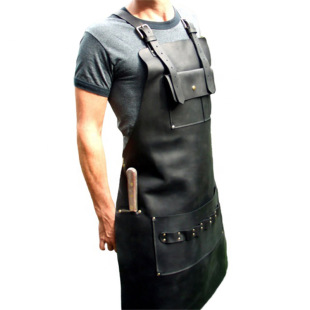 European and American style pu apron cross-border hot selling home carpenter barbecue coffee work apron custom logo wholesale