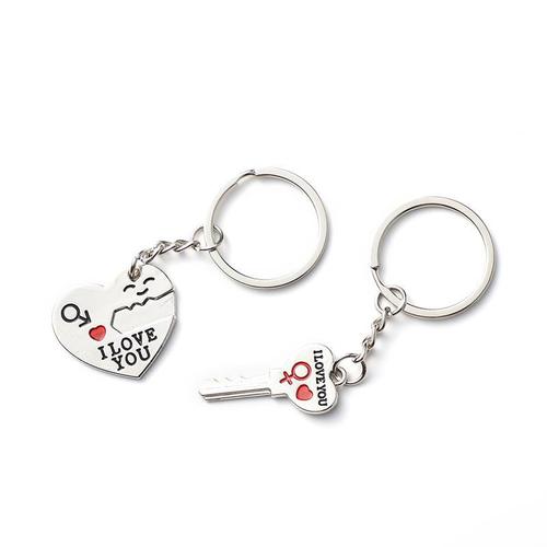 Creative Couple Keychain Pendant English I Love You Through An Arrow Small Gift Wholesale Laser LOGO