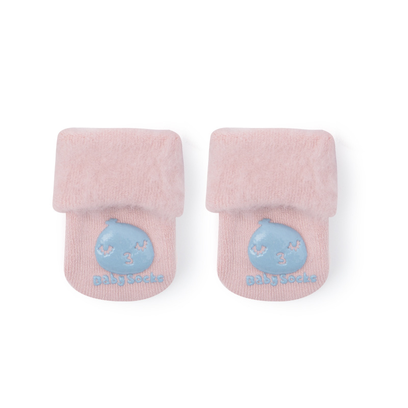 20 años nuevos calcetines para bebés Otoño e Invierno engrosados forrados con forro polar calcetines cálidos para bebés Calcetines antideslizantes para niños pequeños