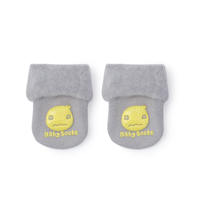 20 años nuevos calcetines para bebés Otoño e Invierno engrosados forrados con forro polar calcetines cálidos para bebés Calcetines antideslizantes para niños pequeños