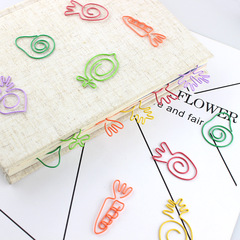 直供創意小清新多功能造型書籤蔬菜水果系列彩色異形回形針