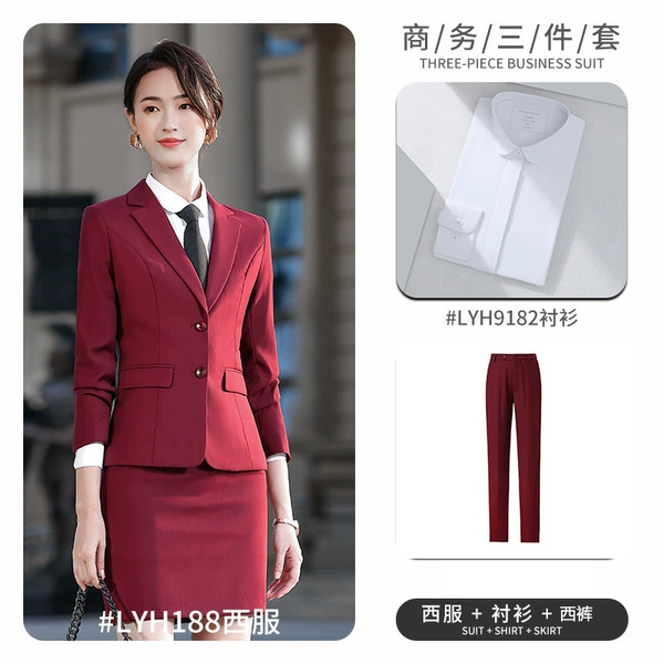 Lyh188 Female Red suit +9182 shirt +388 trousers
