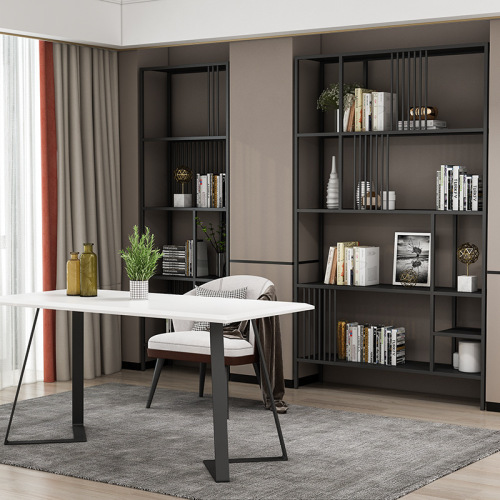 Nordic wrought iron bookshelf minimalist floor-standing display rack living room small bookcase simple storage rack multi-layer storage and display stand