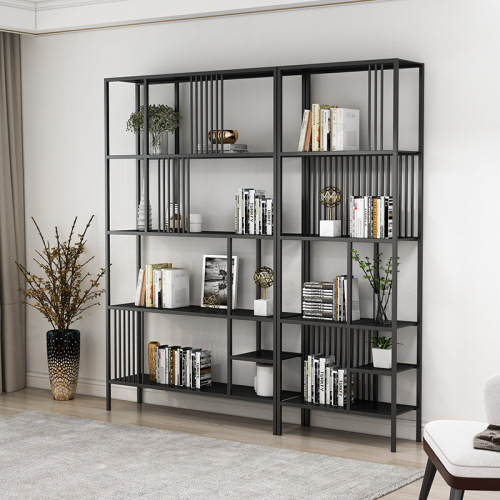 Nordic wrought iron bookshelf minimalist floor-standing display rack living room small bookcase simple storage rack multi-layer storage and display stand