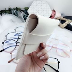 皮盒軟包眼鏡盒時尚便捷太陽鏡盒新款包裝禮盒墨鏡盒潮流綁帶盒子