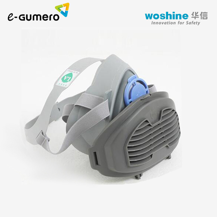 华信DP300呼吸半面罩+滤棉承接座 单滤盒半面罩防尘面罩