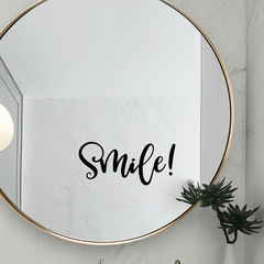 English smiling inspirational bedroom living room mirror removable waterproof English decorative wall sticker wholesale DZ200