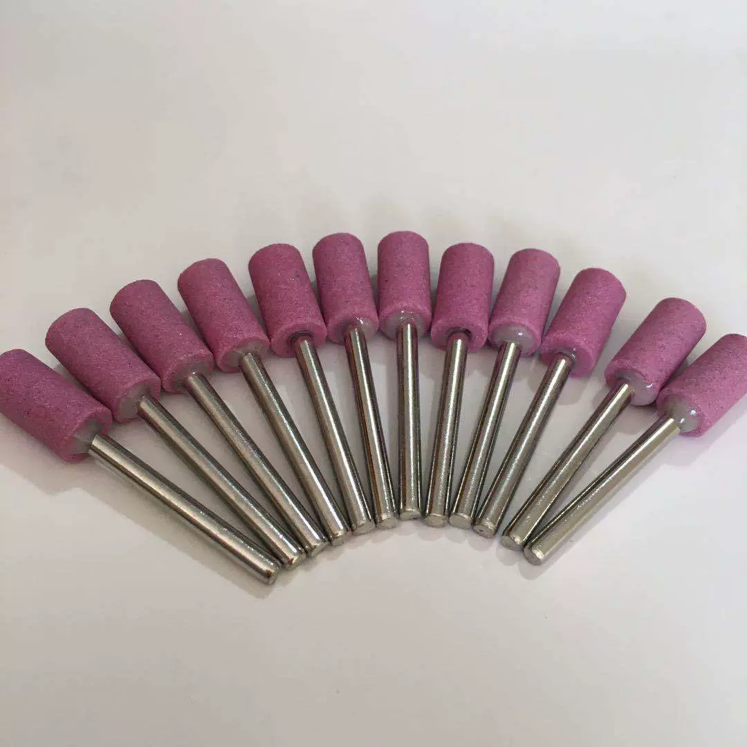 红园柱磨头3MM打磨机砂石头口腔材料沙石磨头发打磨抛光去皮雕刻