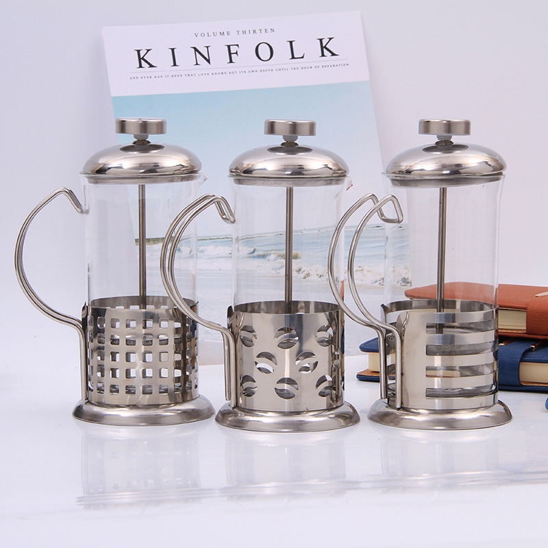 Cross-border Amazon Stainless Steel Coffee Pot French Press Tea Pot Stainless Steel Tea Maker 350ml Customized Cross-border Amazon Stainless Steel Coffee Pot French Press Tea Pot Stainless Steel Tea Maker 350ml Customized