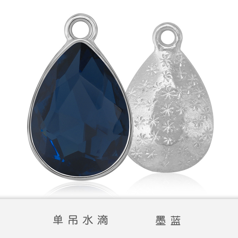 Fabricantes al por mayor gota de agua pulsera colgante simple colgante de aleación de zinc colgante accesorios de joyería de bricolaje pendientes accesorios de pulsera blanco K