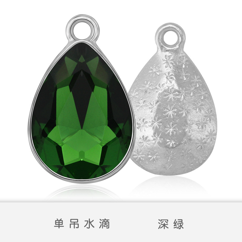 Fabricantes al por mayor gota de agua pulsera colgante simple colgante de aleación de zinc colgante accesorios de joyería de bricolaje pendientes accesorios de pulsera blanco K