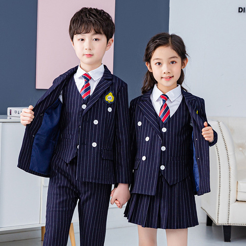 New spring and autumn clothing children's school uniforms British style suits kindergarten uniforms primary school students college style class uniforms performance clothes