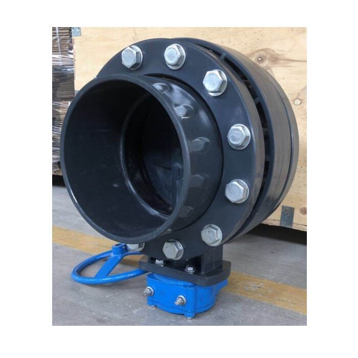 供应UPVC普通涡轮蝶阀 +UPVC活套法兰2套 组合 DN250   686元一套