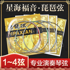 String steel set for professional grade pipa, 1, 2, 3, 4 courses, folk musical instrument accessory